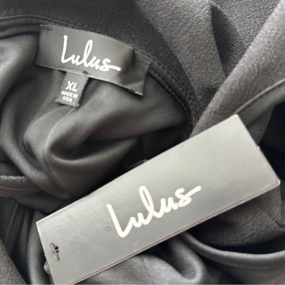 NWT Lulu's Black Overlay Cape Backless Mini Dress Size XL - Picture 12 of 13